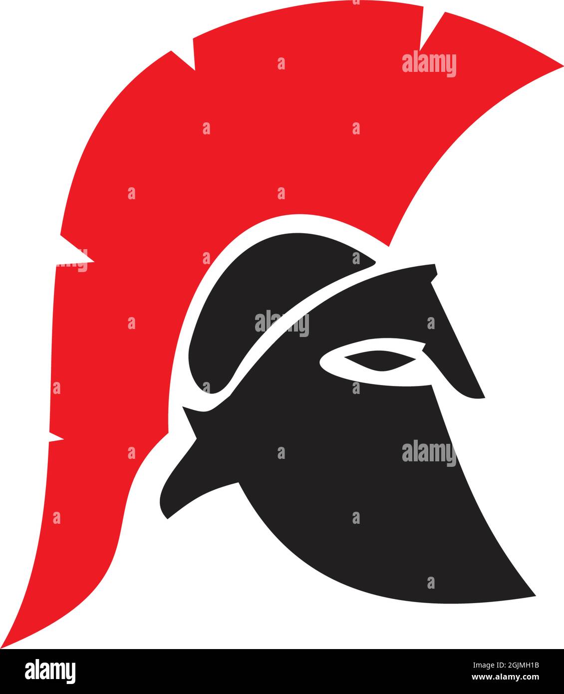 Spartan warrior helmet logo design vector illustration template Stock ...