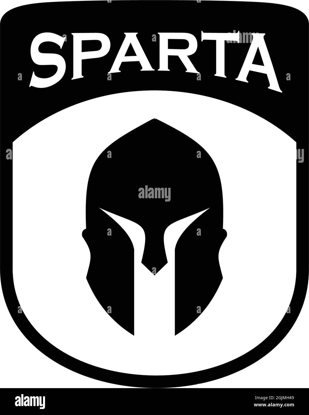 Spartan warrior helmet logo design vector illustration template Stock ...