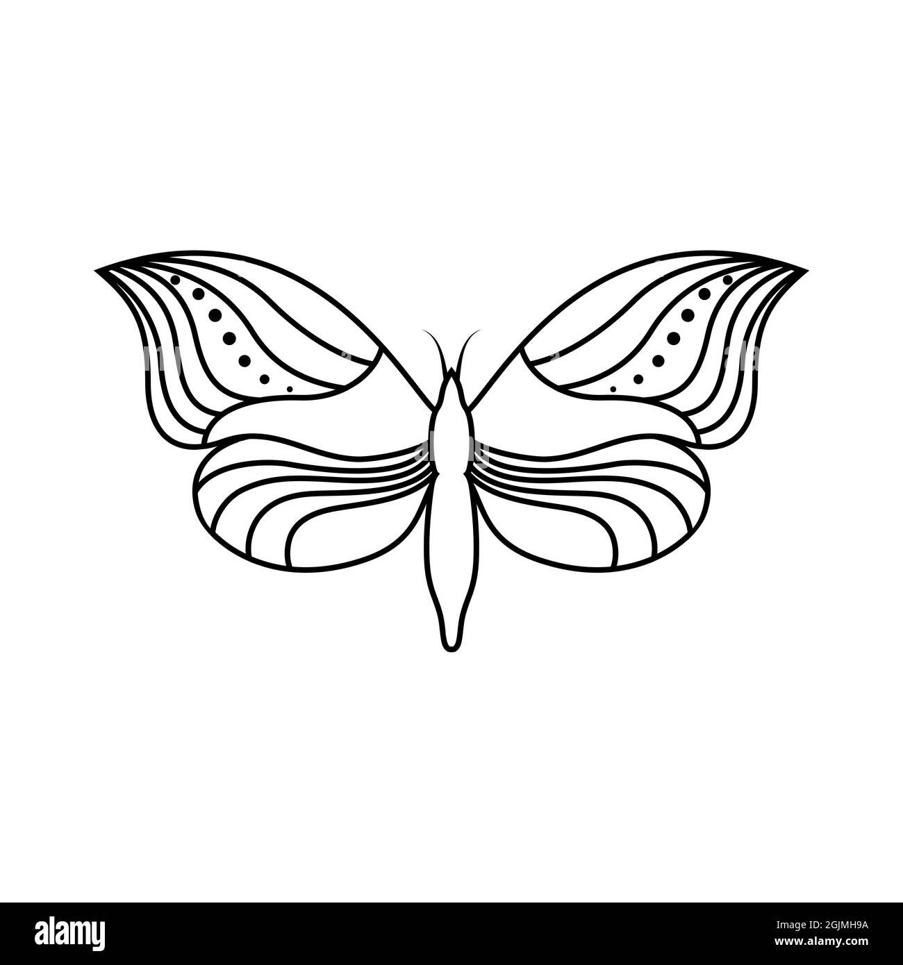 Butterfly icon in line art style Stock Vector Image & Art - Alamy