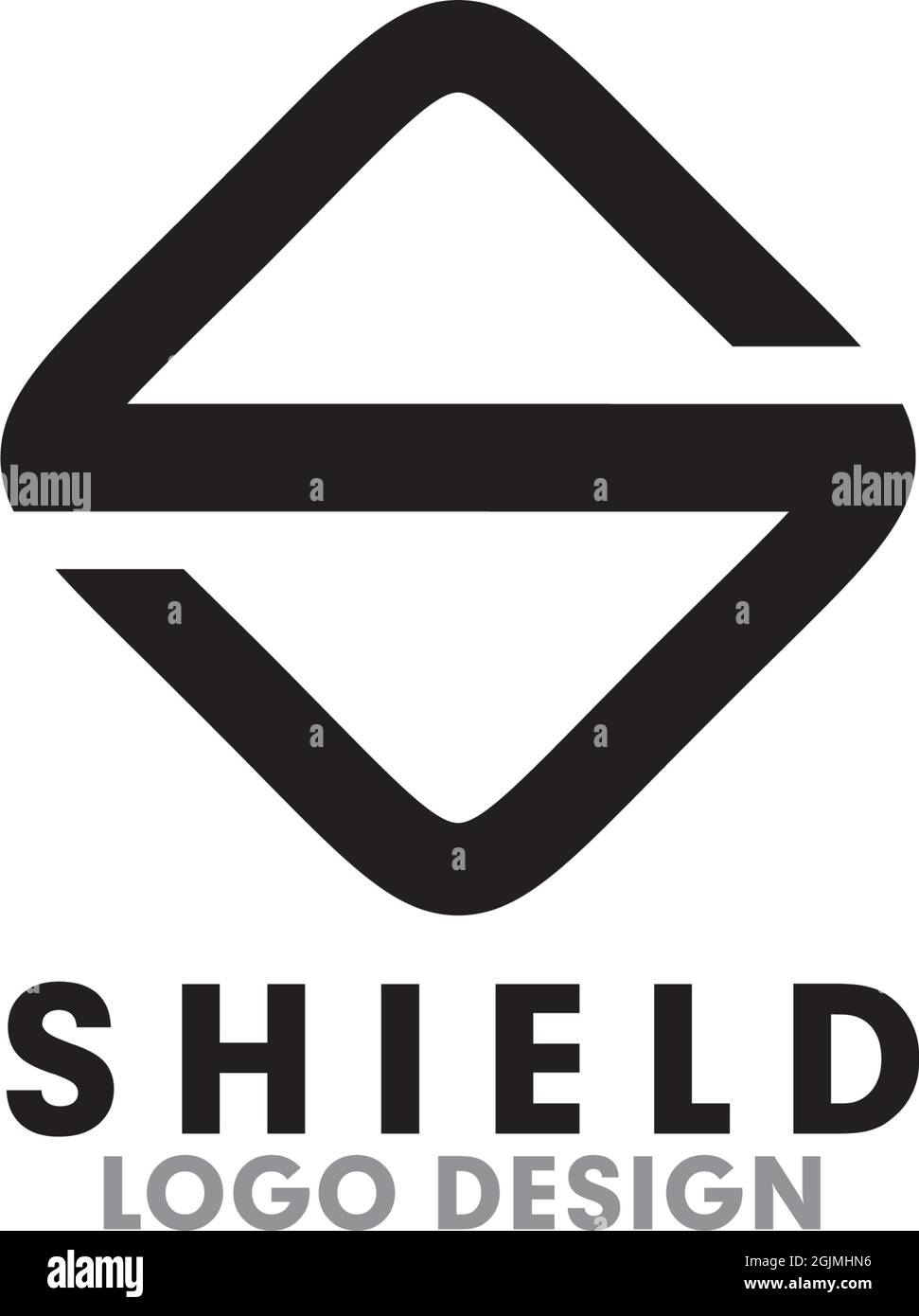 S shield letter logo design vector illustration template Stock Vector