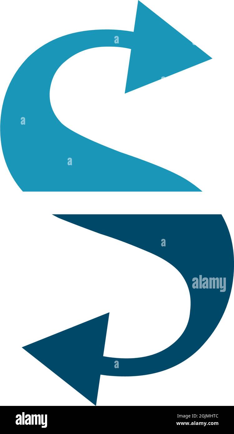 S letter arrow logo design vector illustration template Stock Vector ...