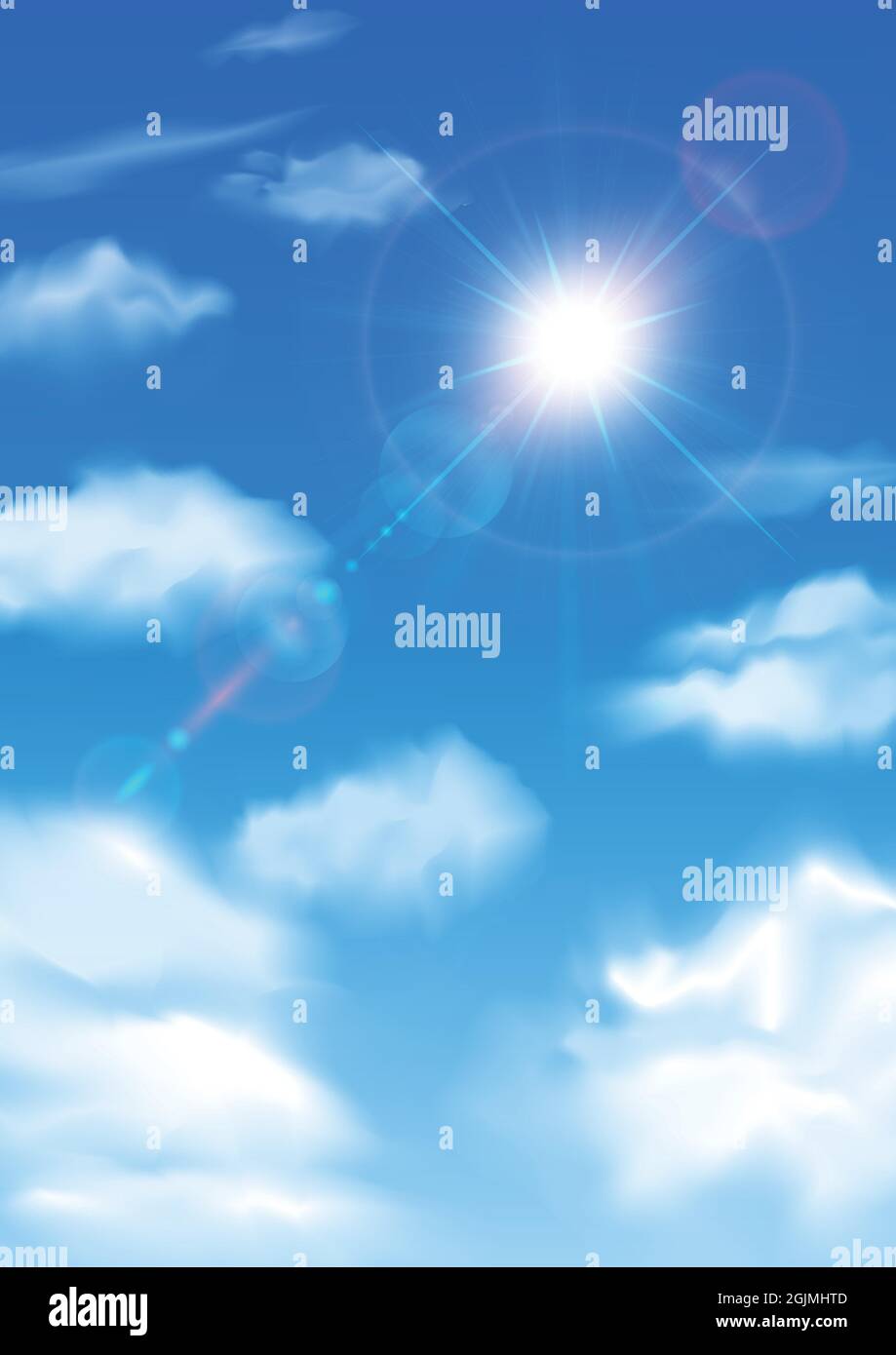 Sky and sunlight. Vector illustration Stock Vector Image & Art - Alamy