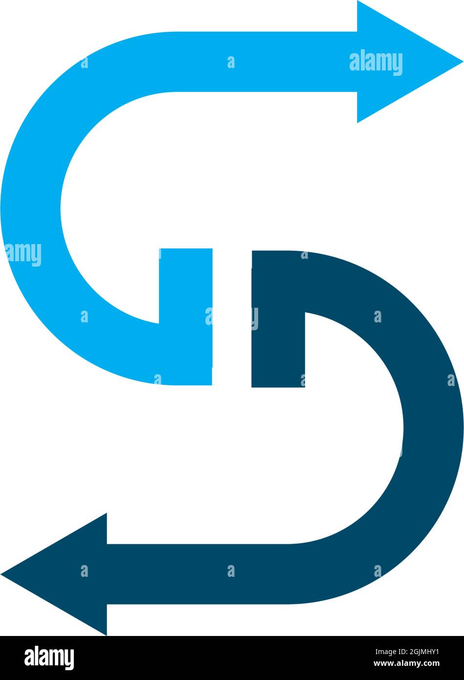 S letter arrow logo design vector illustration template Stock Vector ...