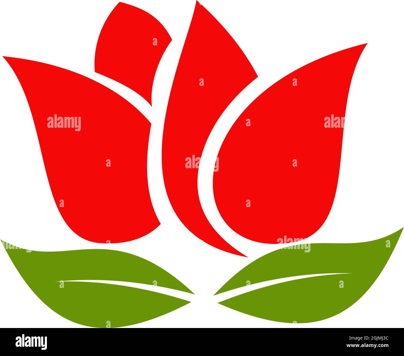 Rose flower icon logo design vector illustration template Stock Vector