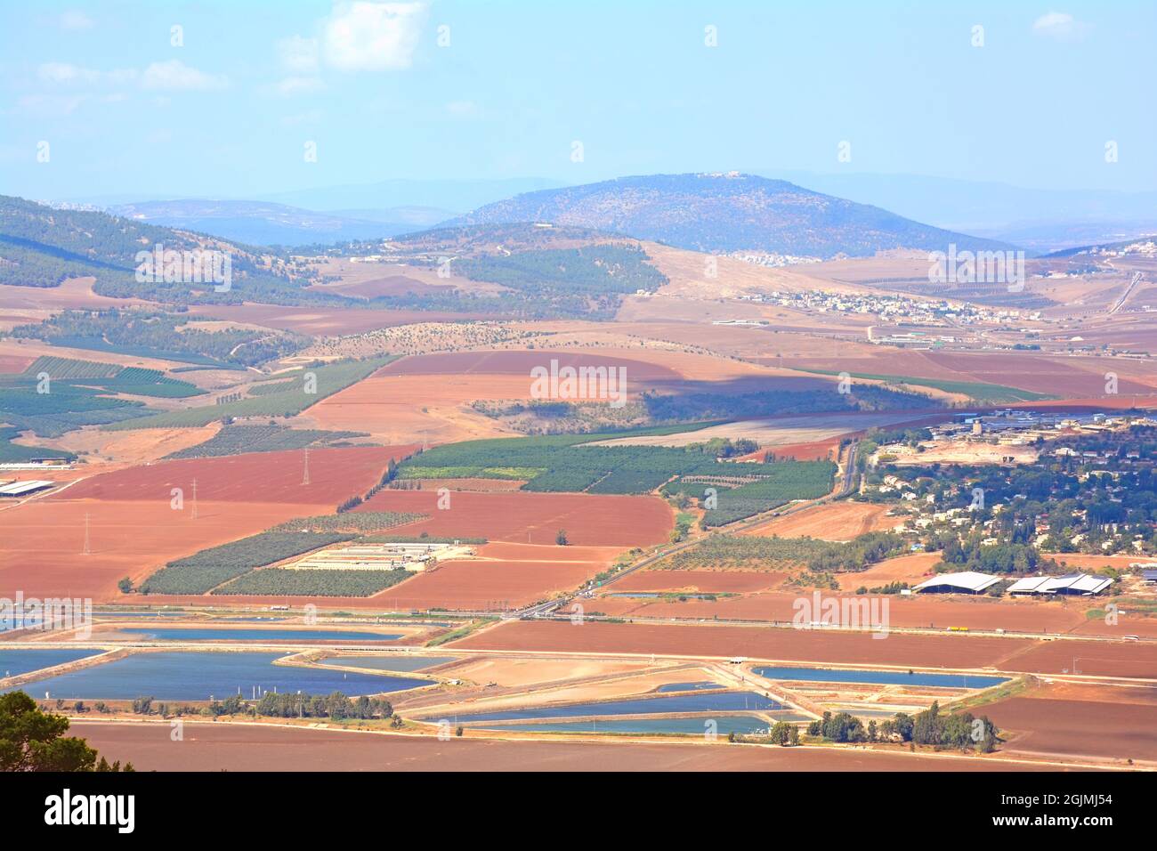 Jezreel Valley, Mount Tabor, Israel Stock Photo