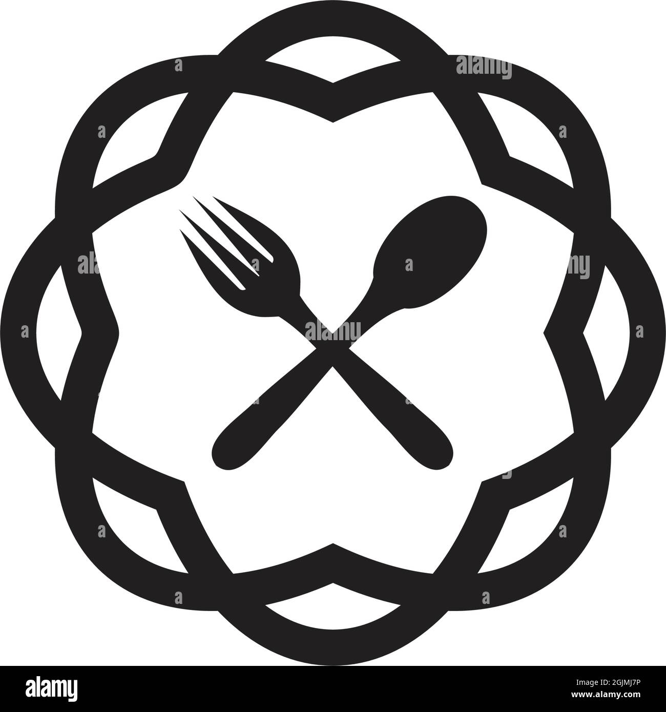 Restaurant logo design inspiration concept vector template Stock Vector