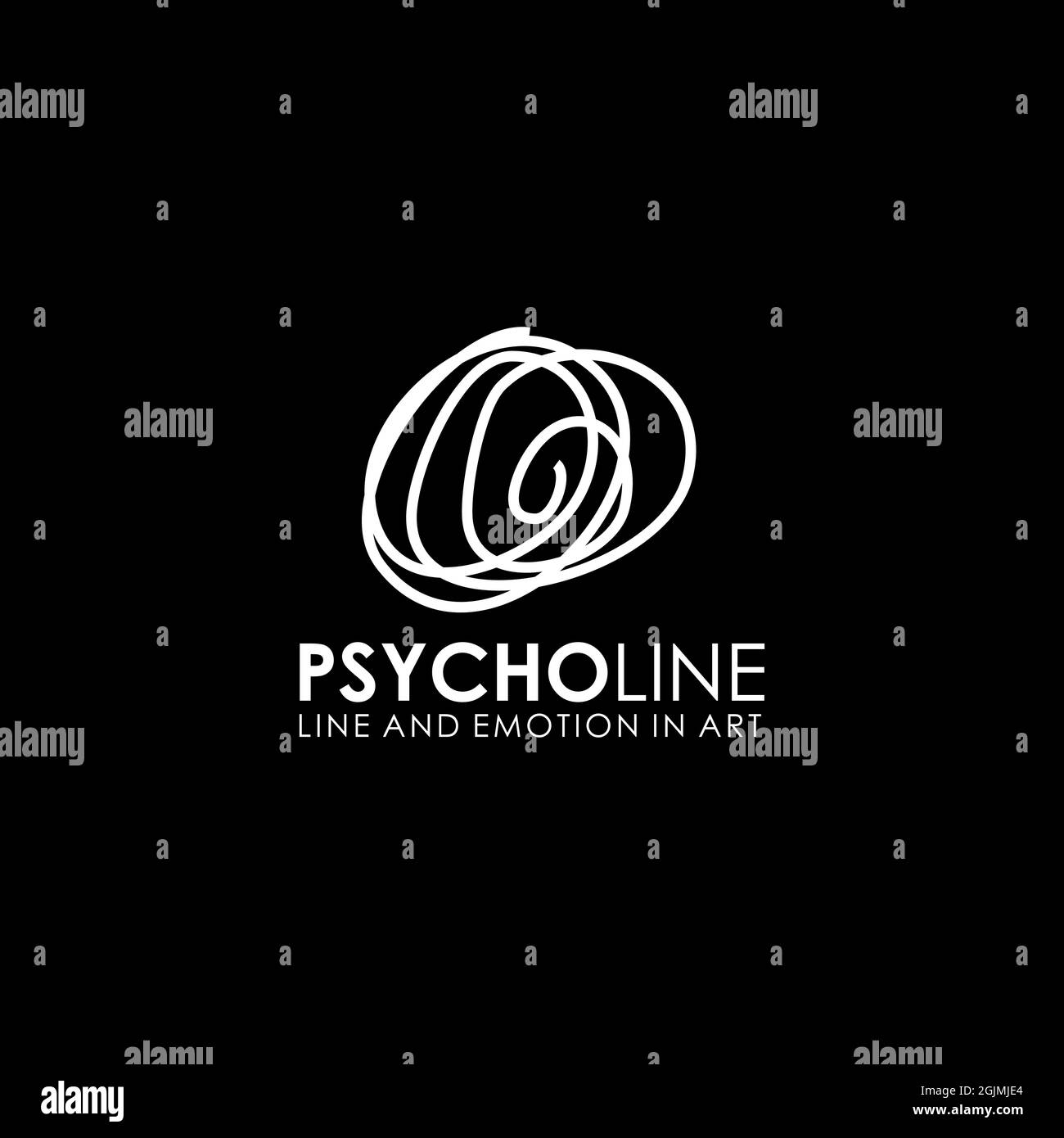 Psycholine Logo Design Illustration Vector Template Stock Vector Image And Art Alamy 9230