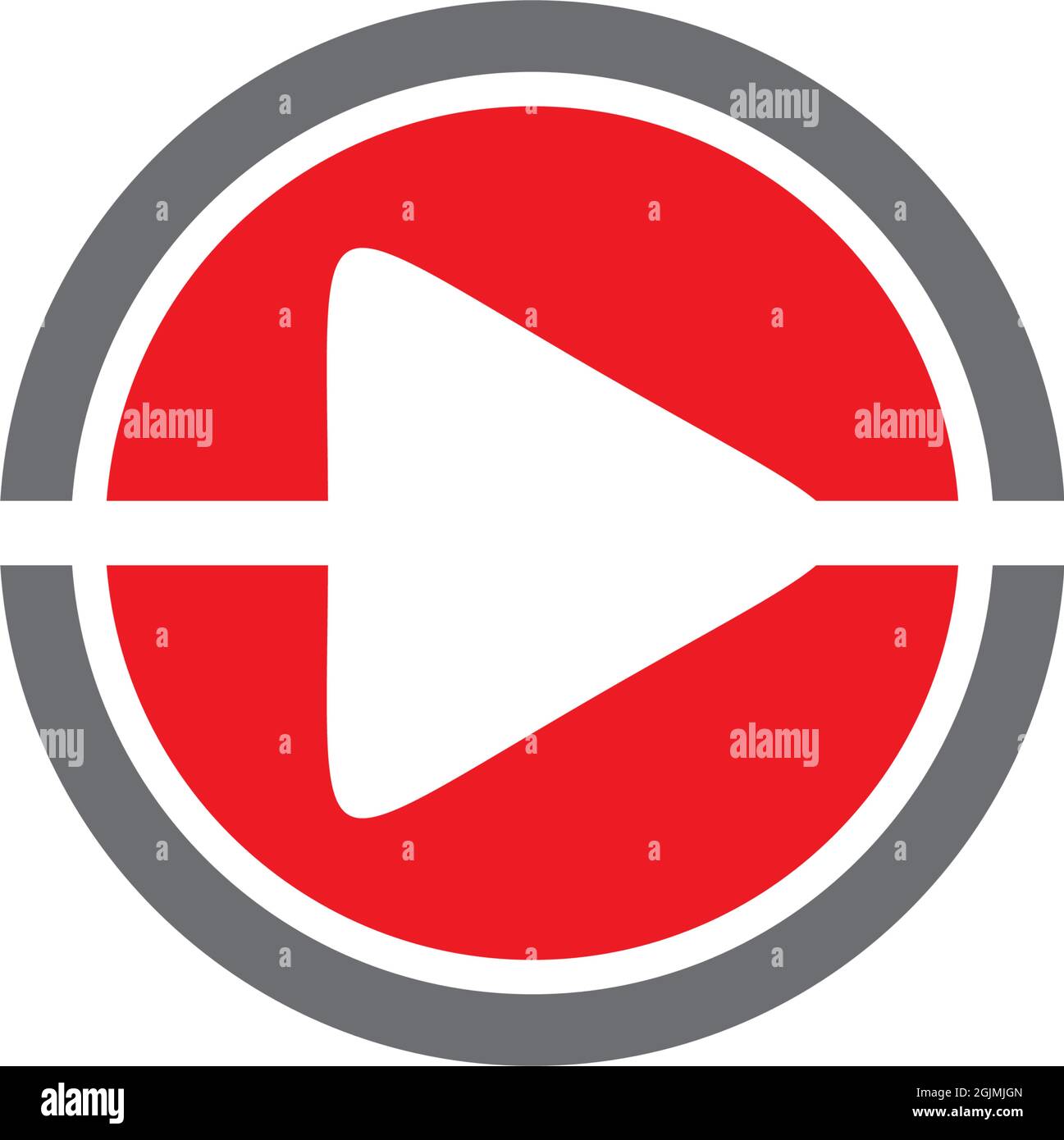 Play button icon logo design illustration vector template Stock Vector