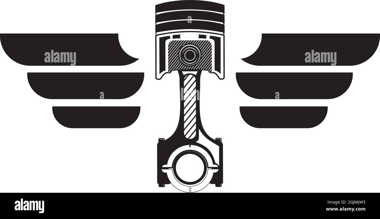 Piston logo icon design vector illustration template Stock Vector Image