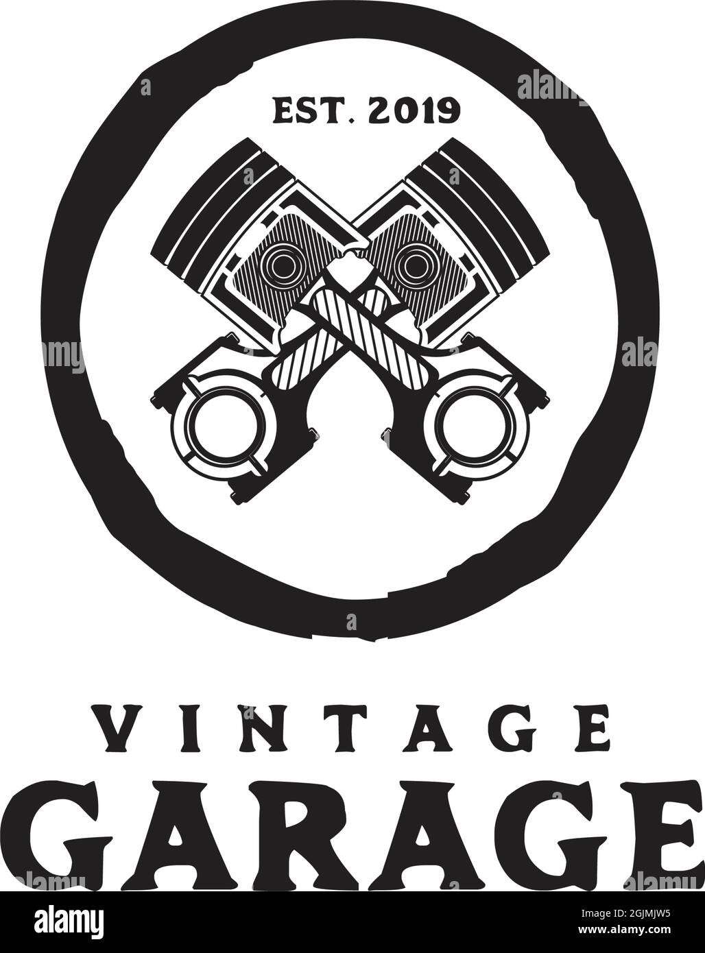 Piston logo icon design vector illustration template Stock Vector Image