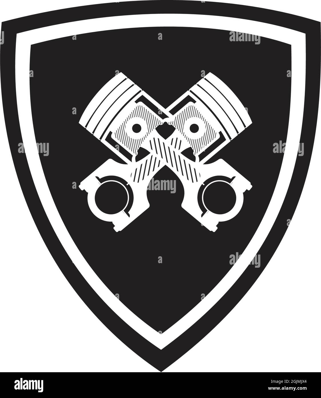 Piston icon logo design inspiration vector template Stock Vector Image