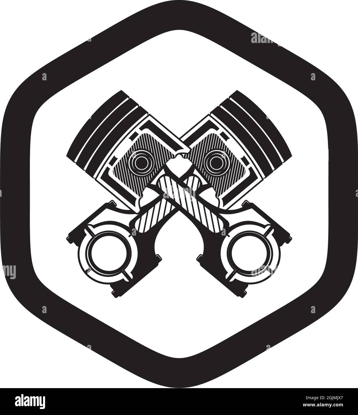 Piston logo icon design vector illustration template Stock Vector Image