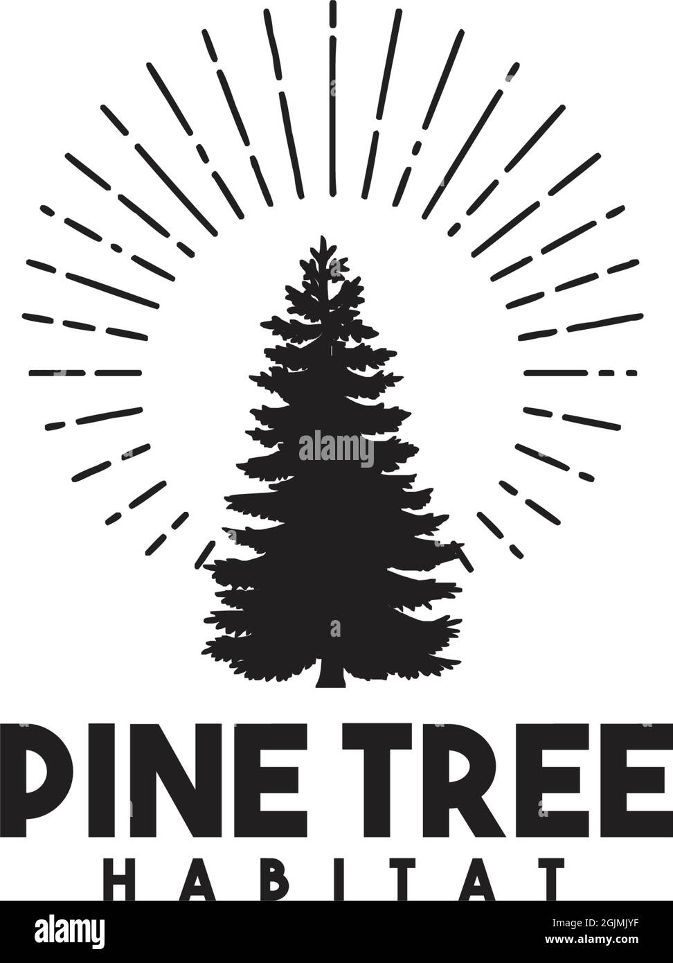 Pine tree icon logo design inspiraiton vector template Stock Vector ...