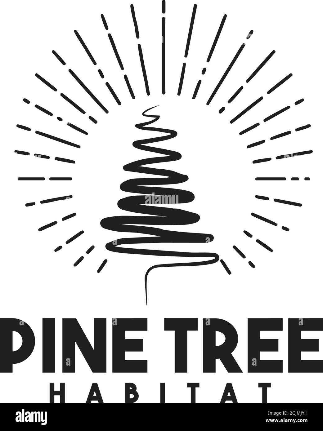 Pine tree icon logo design inspiraiton vector template Stock Vector ...