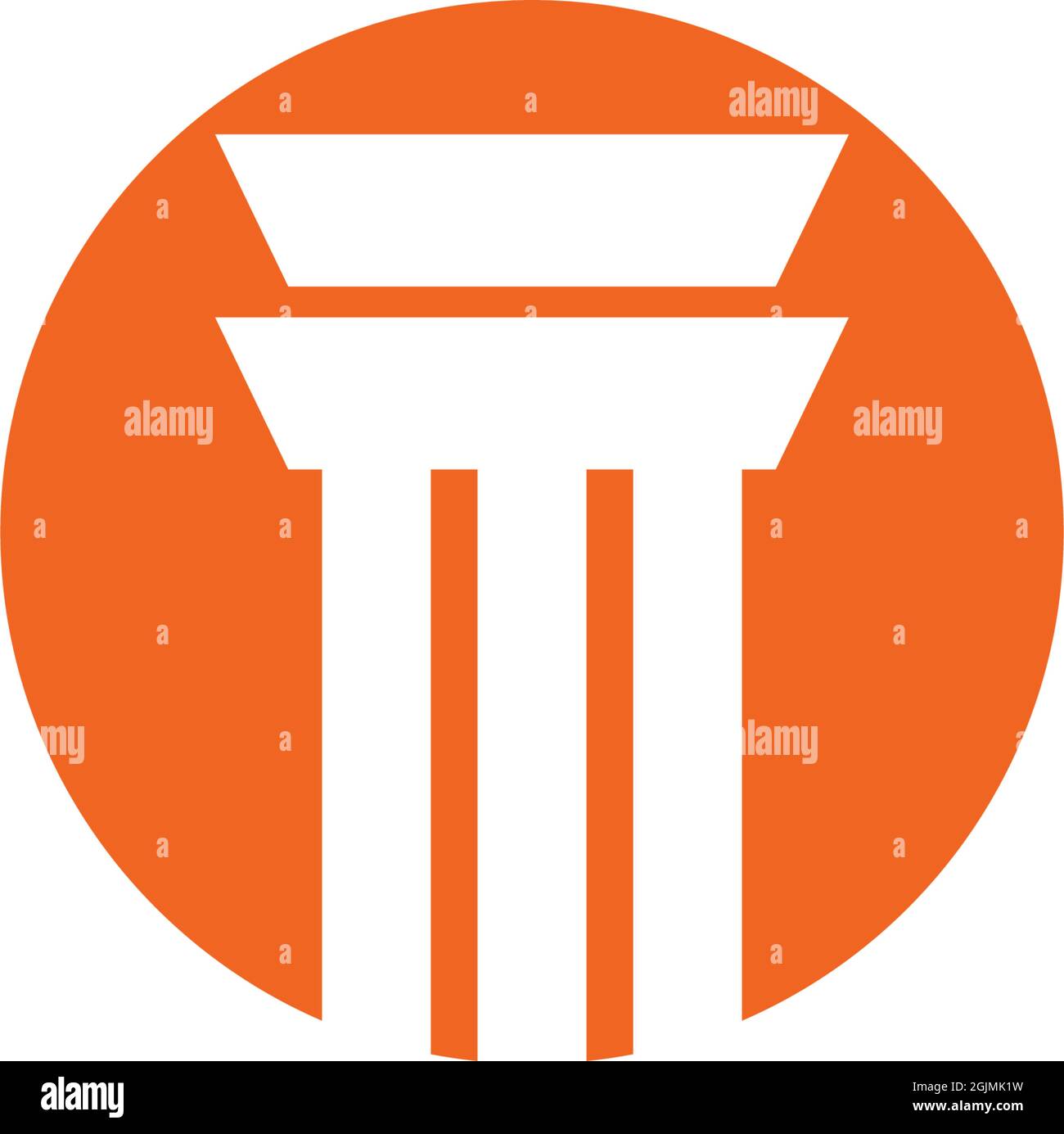 Concrete pillar icon logo design inspiration vector template Stock Vector