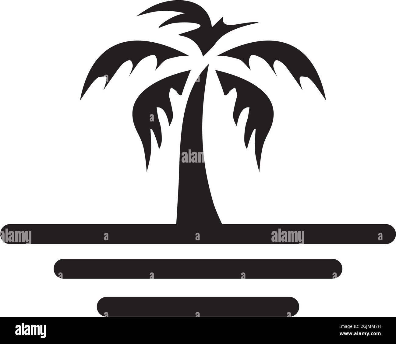 Coconut tree icon logo design inspiration vector template Stock Vector ...