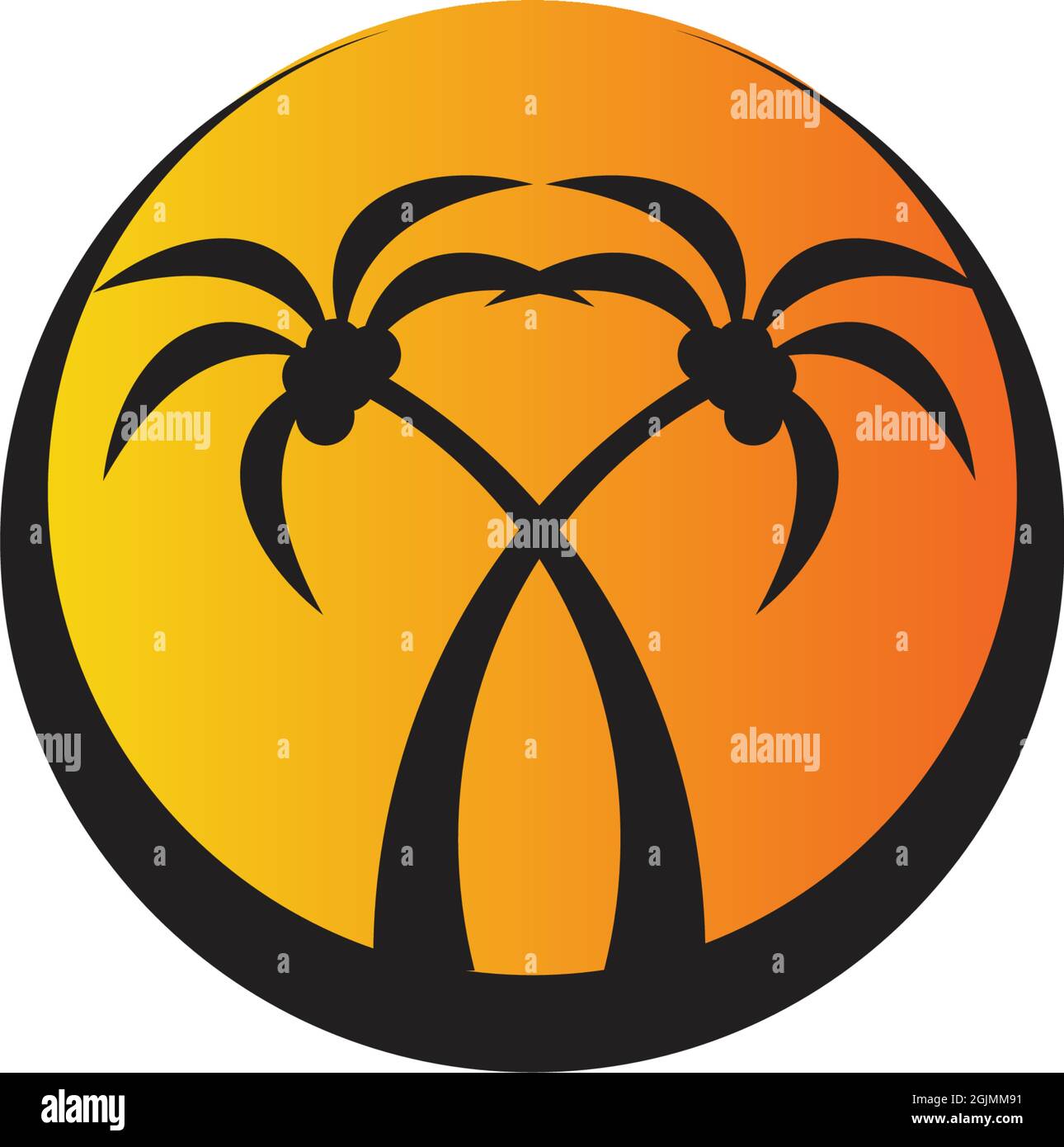 Coconut tree icon logo design inspiration vector template Stock Vector ...