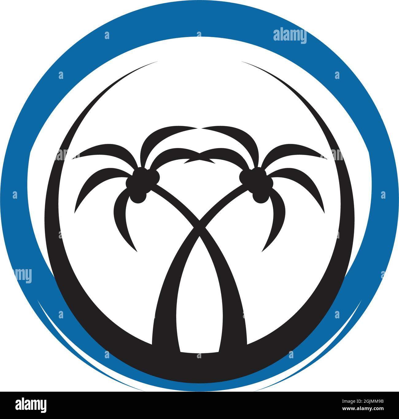 Coconut tree icon logo design inspiration vector template Stock Vector ...