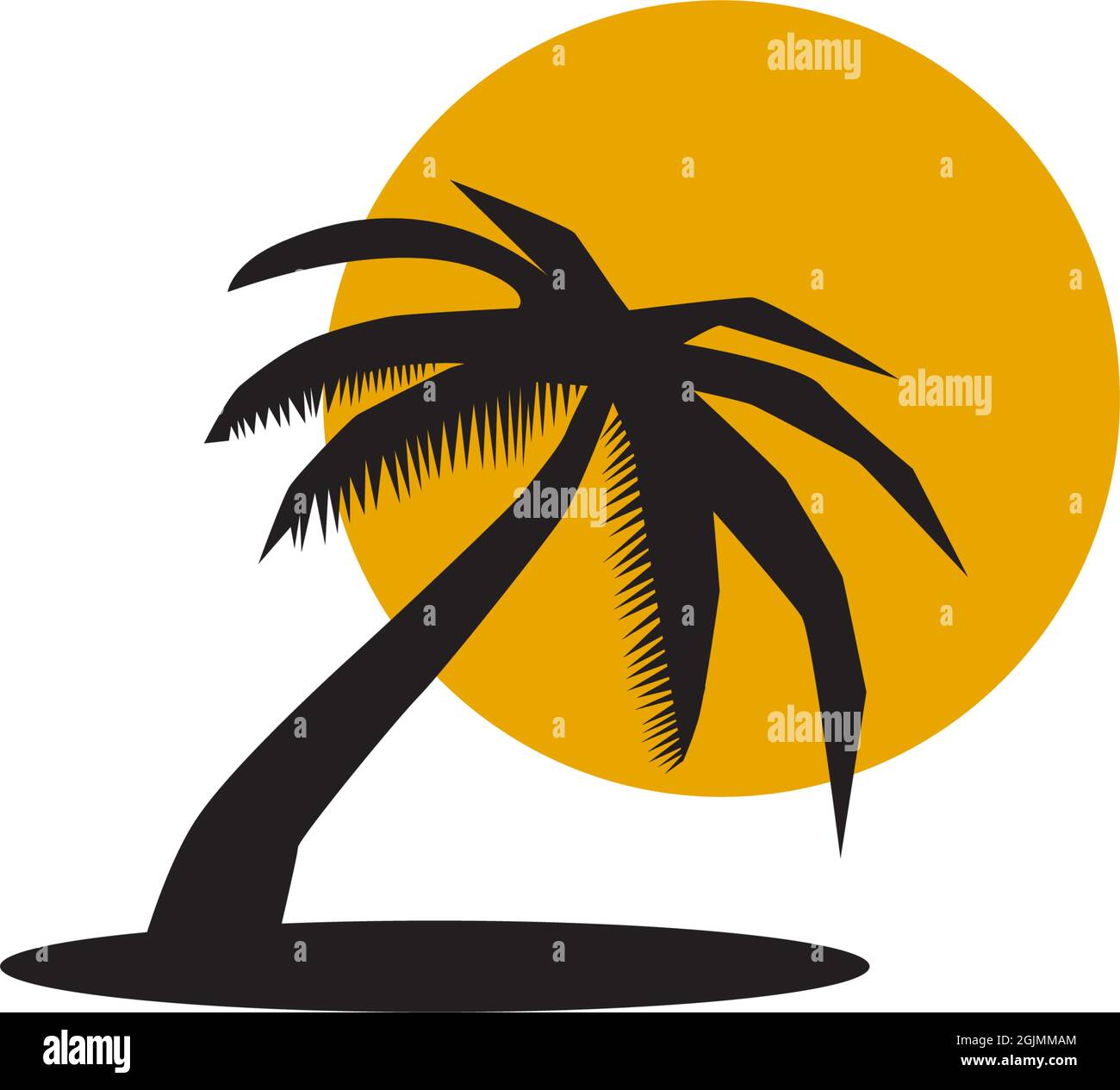 Coconut tree icon logo design inspiration vector template Stock Vector ...