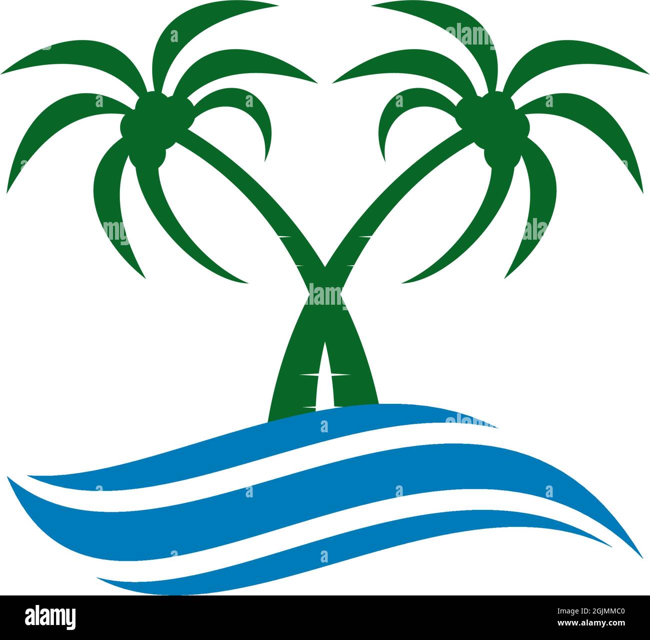 Coconut tree icon logo design inspiration vector template Stock Vector ...