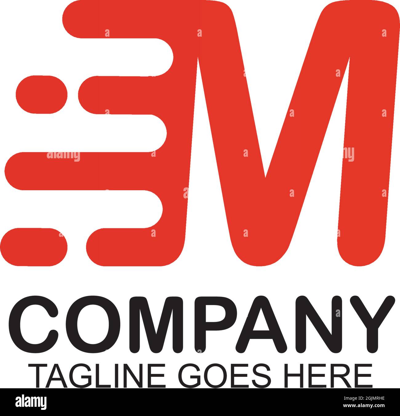 M Motion letter logo design vector template ilustration Stock Vector
