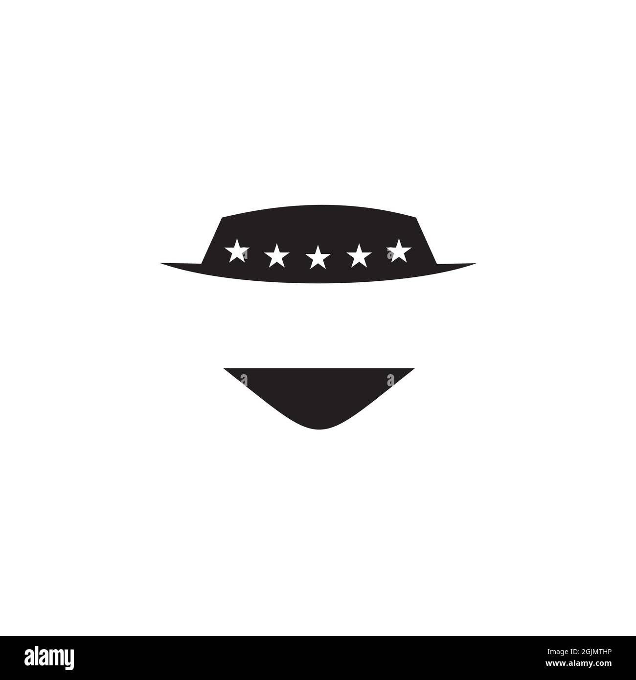 Cowboy emblem logo design icon vector template Stock Vector