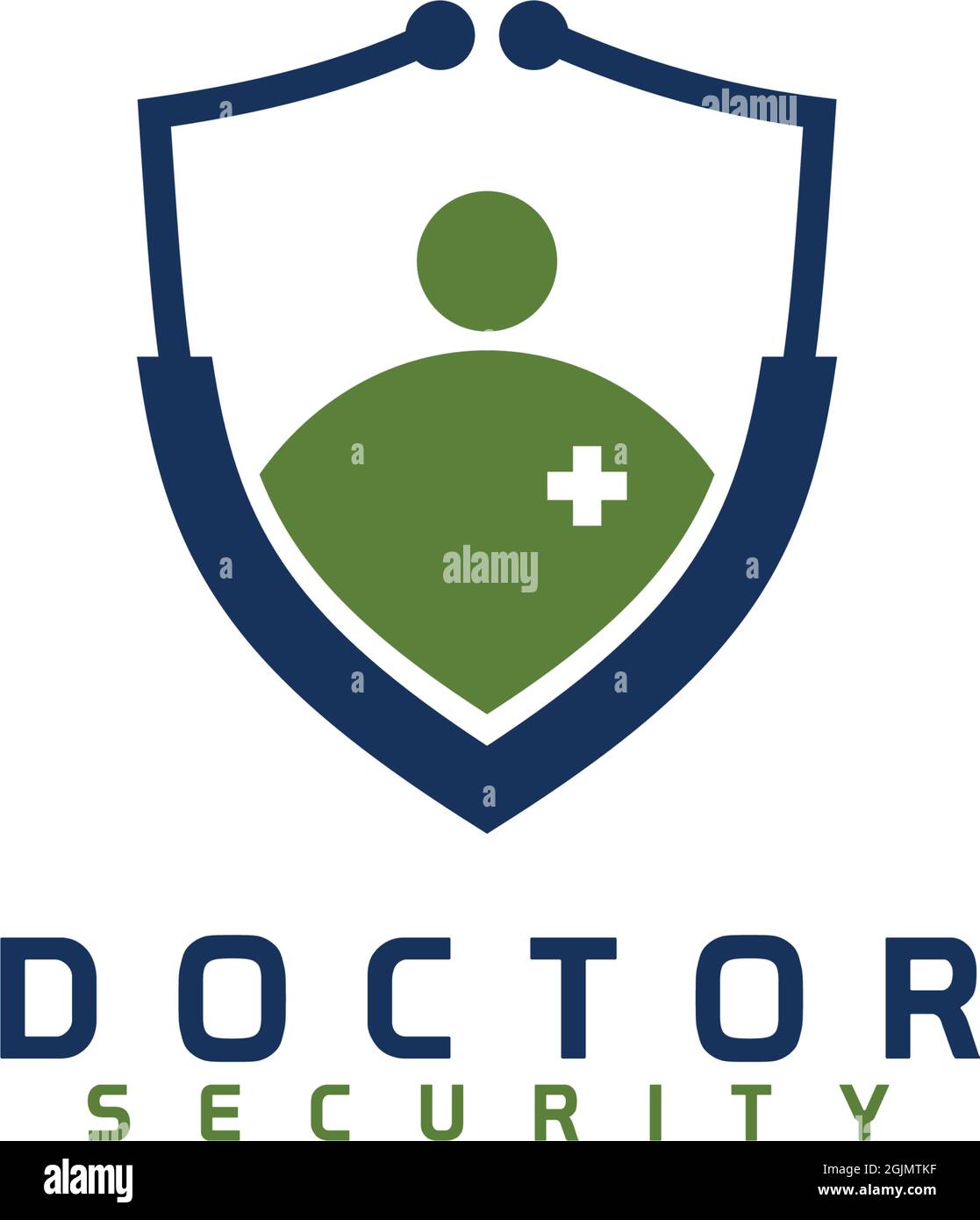 Doctor security logo design vector template illustration Stock Vector