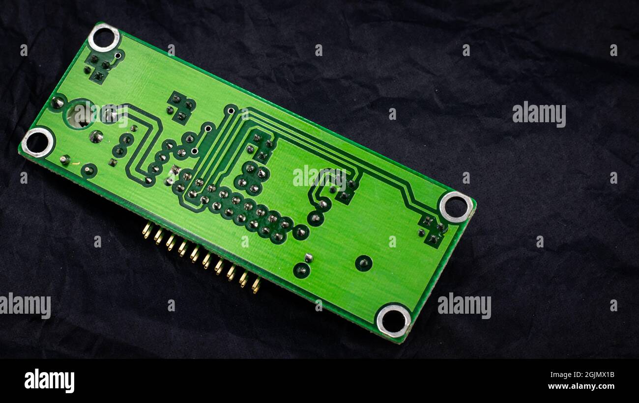 electronic board on black background Stock Photo