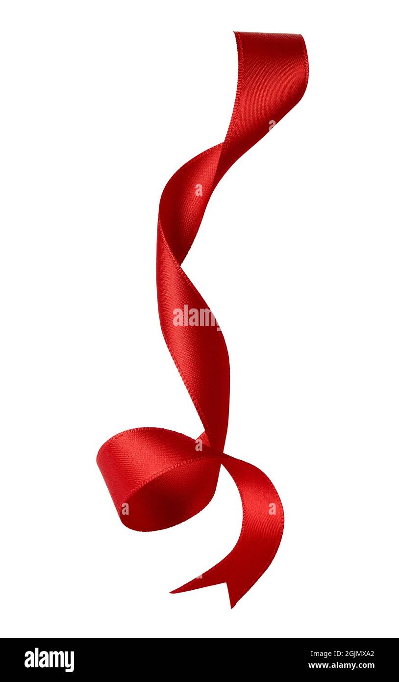 red ribbon bow decoration christmas valentine gift birthday Stock Photo