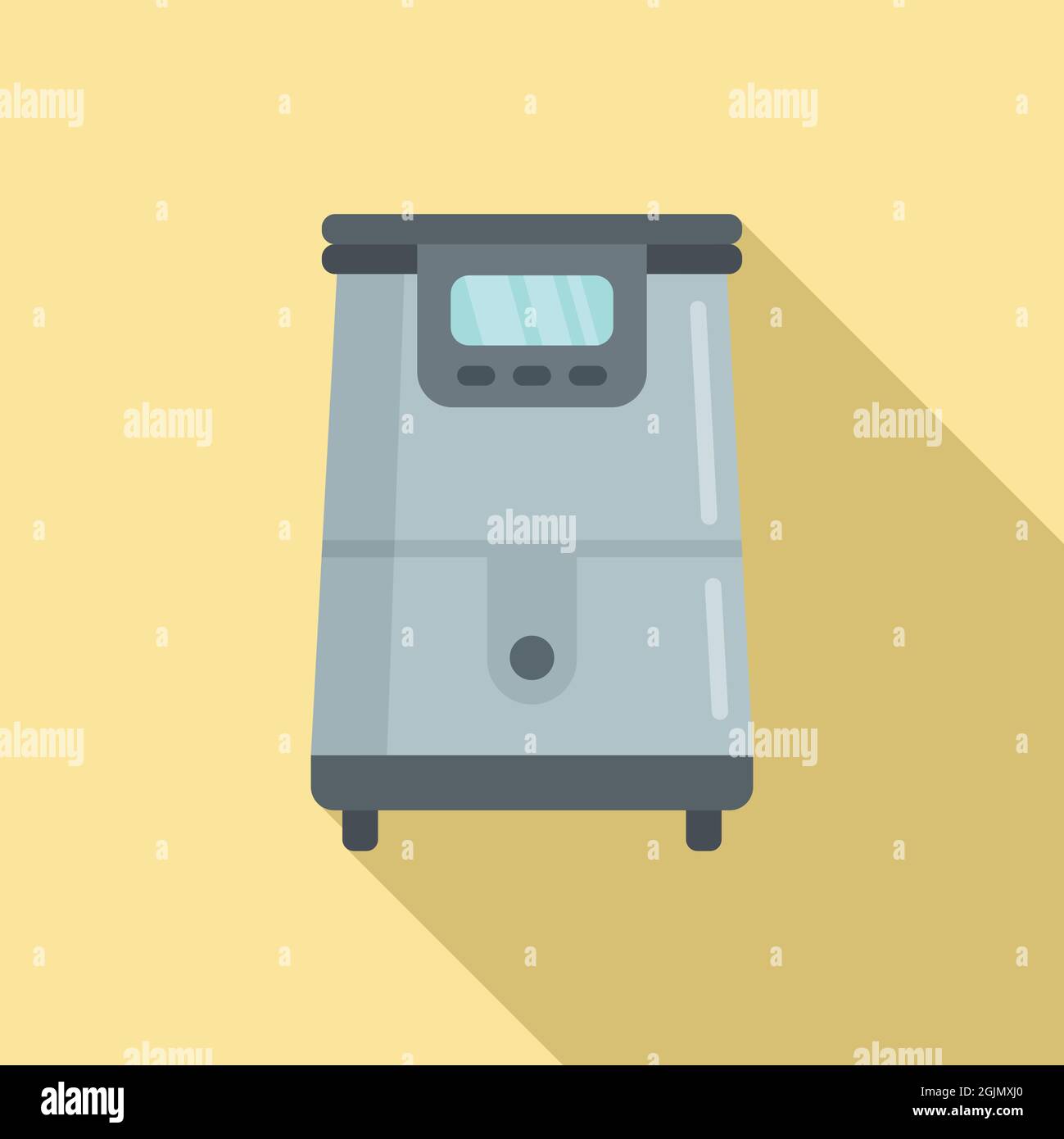 Deep fryer icon flat vector. Fry basket Stock Vector Image & Art - Alamy