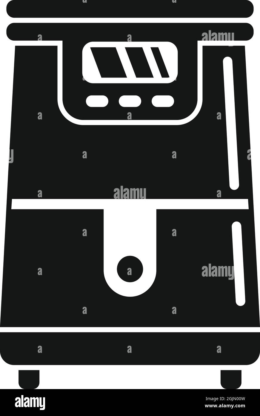 Black air fryer Stock Vector Images - Alamy