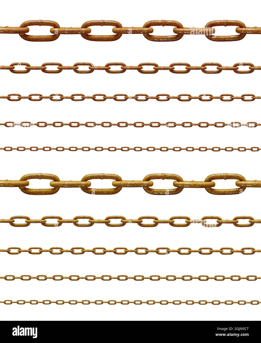 Each Chain collection of various chain on white background. each on is shot ...