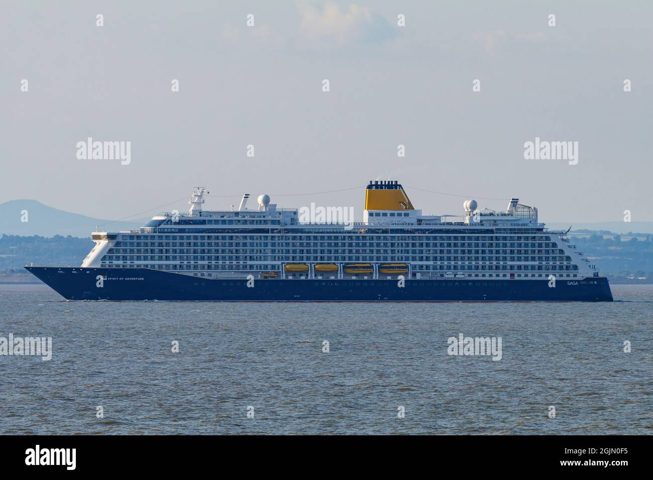 Saga spirit of adventure heading out to sea Stock Photo Alamy