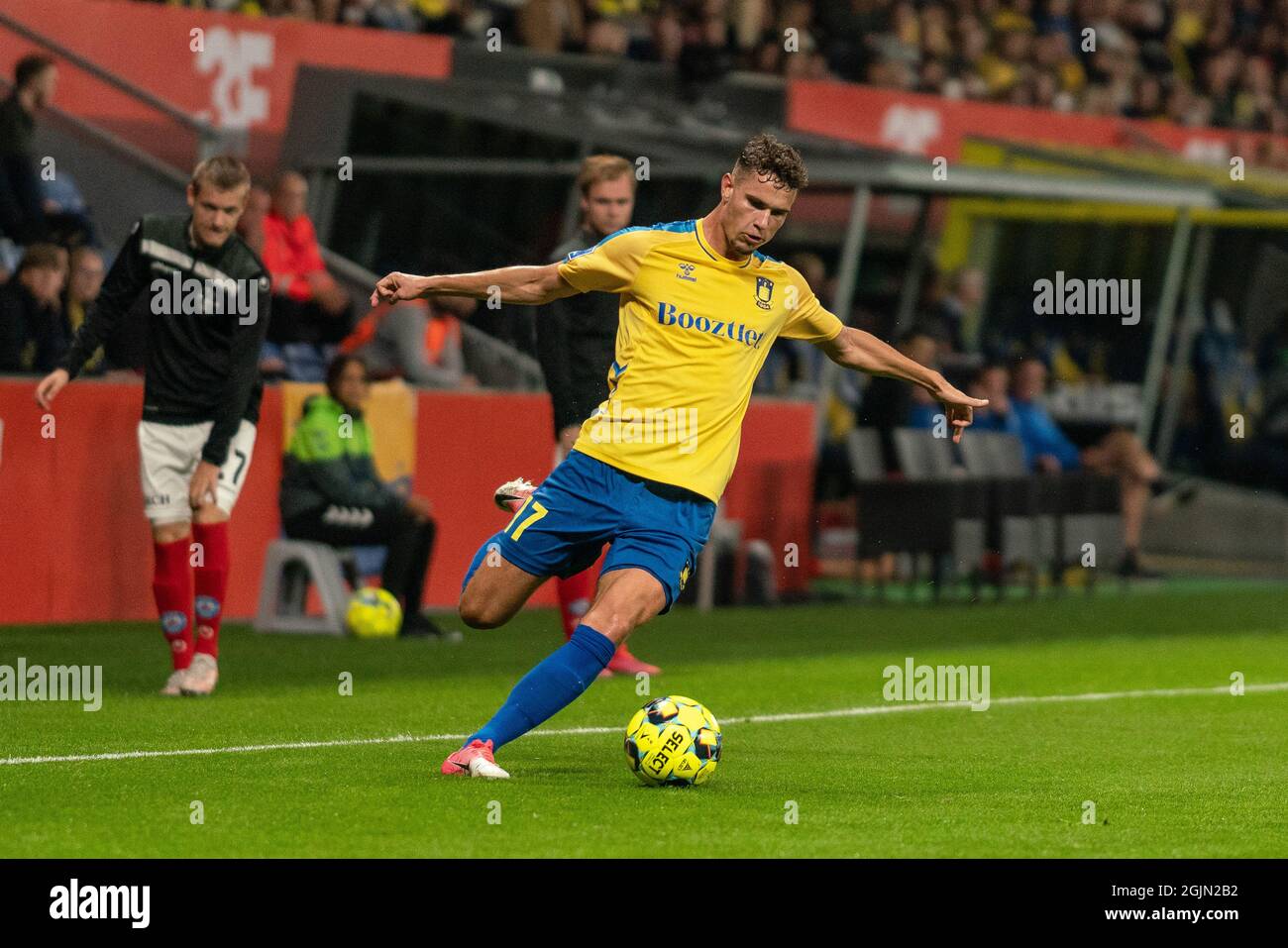 Brondby, Denmark. 10th Sep, 2021. Andreas Bruus (17) of Broendby IF seen during the 3F Superliga match between Broendby IF and Silkeborg IF at Brondby Stadion. (Photo Credit: Gonzales Photo/Alamy Live News Stock Photo