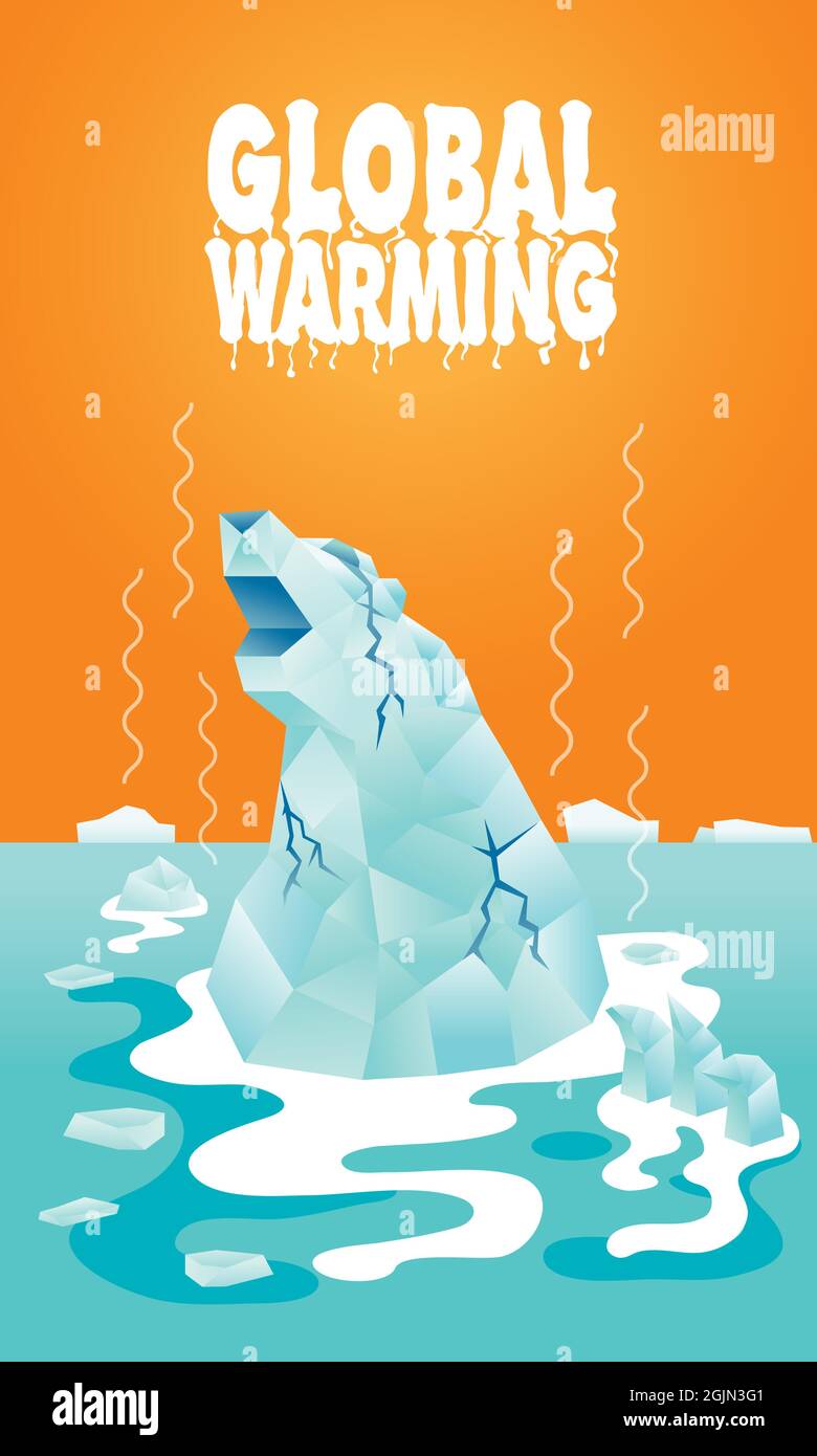 A polar bear's shape iceberg is melting Stock Vector Image & Art - Alamy