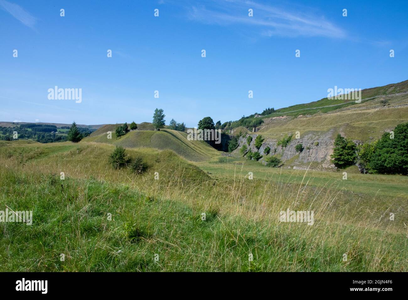 Ashes Quarry, Stanhope, Weardale in summer Stock Photo