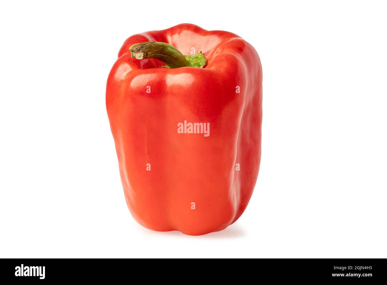 Red sweet pepper isolated on white background with clipping path Stock ...