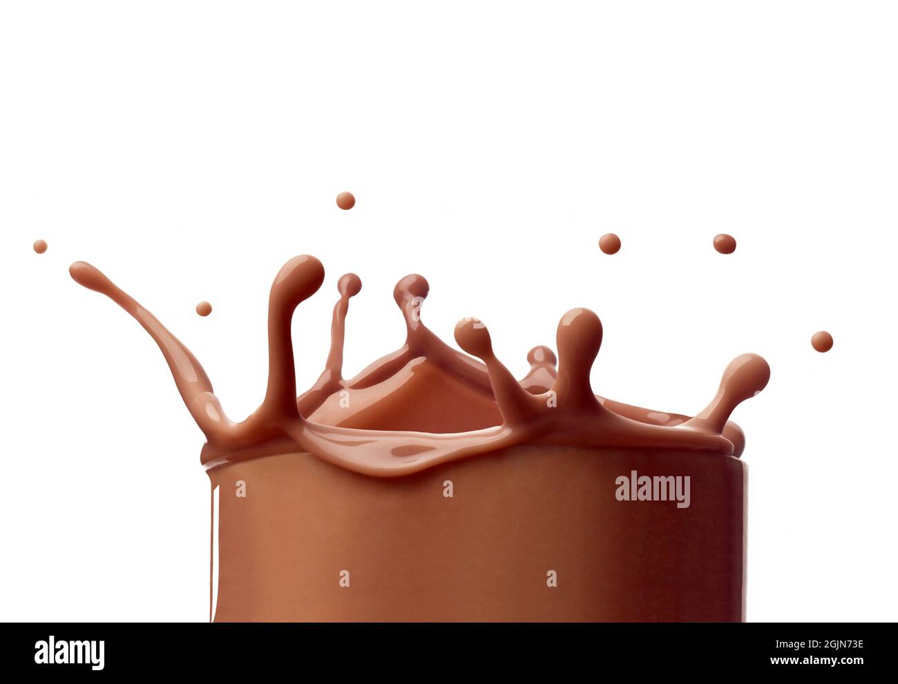 chocolate milk splash drink beverage dairy drop Stock Photo