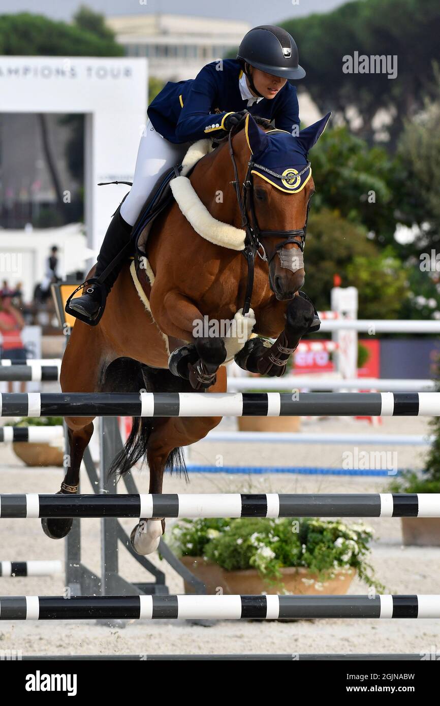 Rome, Italy. 10th Sep, 2021. Anna Kellnerova (Prague Lions), Global  Champions League, Longines Global Champions Tour Equestrian CSI 5 on  September 10, 2021 at Circo Massimo in Rome (Photo by Domenico  Cippitelli/Pacific