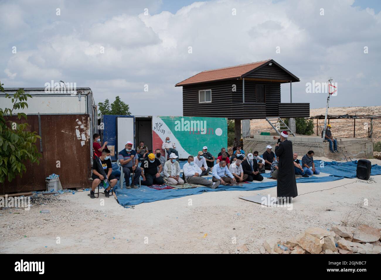 Palestinians From The Village Of Salfit Protesting In Front Of Israeli palestinians-from-the-village-of-salfit-protesting-in-front-of-israeli