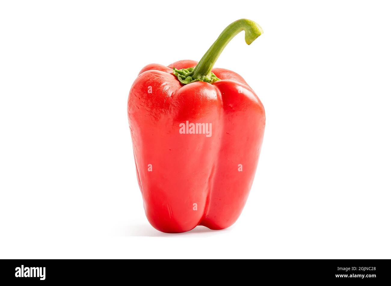 Red sweet pepper isolated on white background with clipping path Stock ...