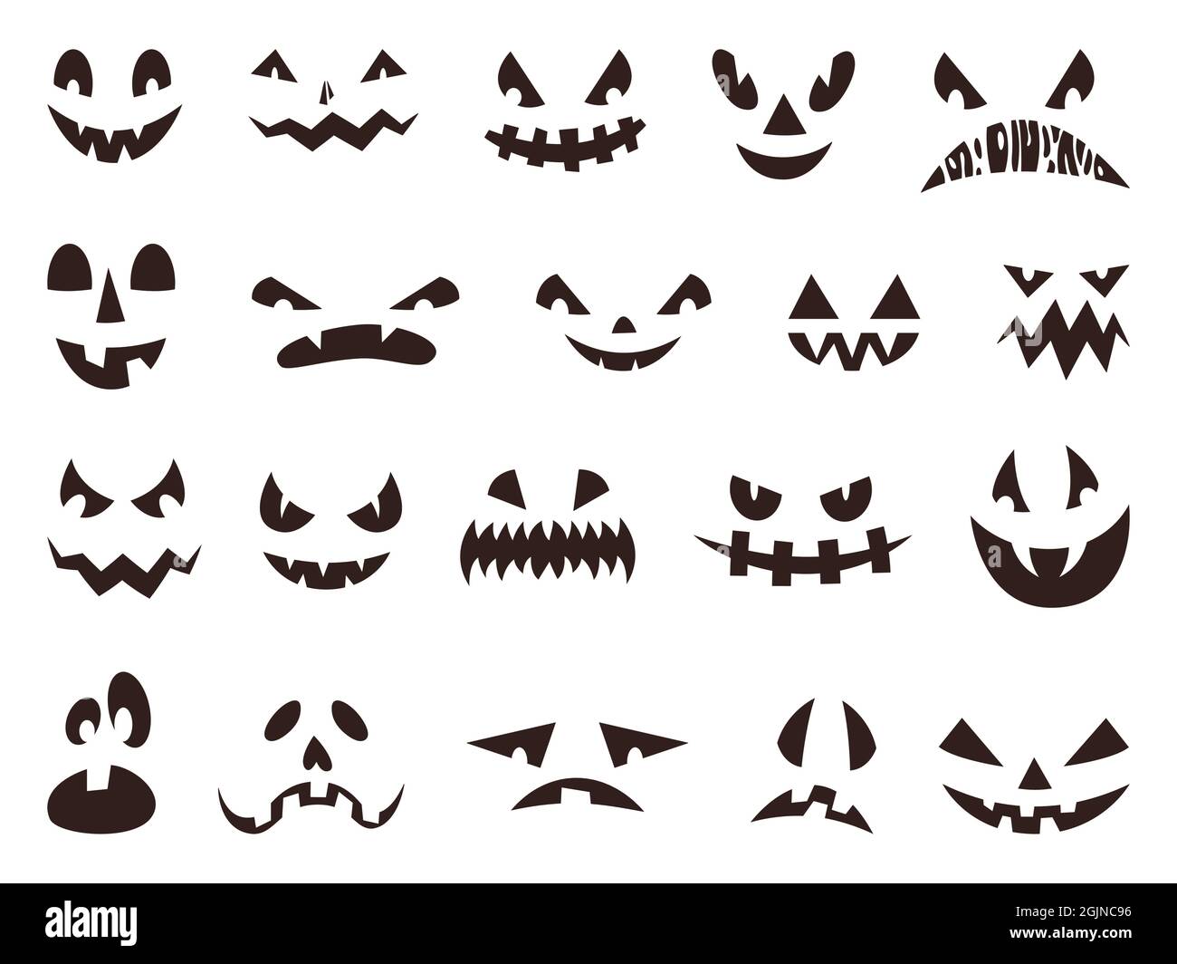 Premium Vector  Scary pumpkin halloween face