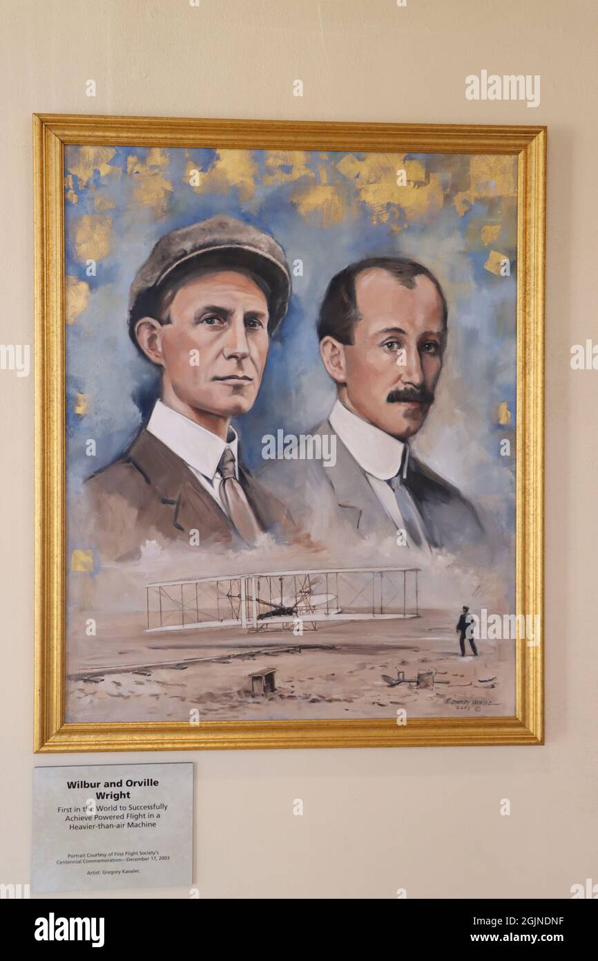 Picture of Wright Brothers displayed at National Monument Stock Photo ...