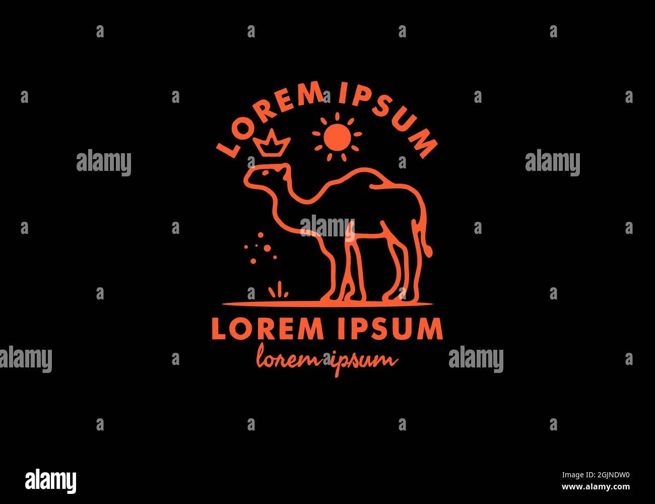 Line art illustration of camel design Stock Vector Image & Art - Alamy