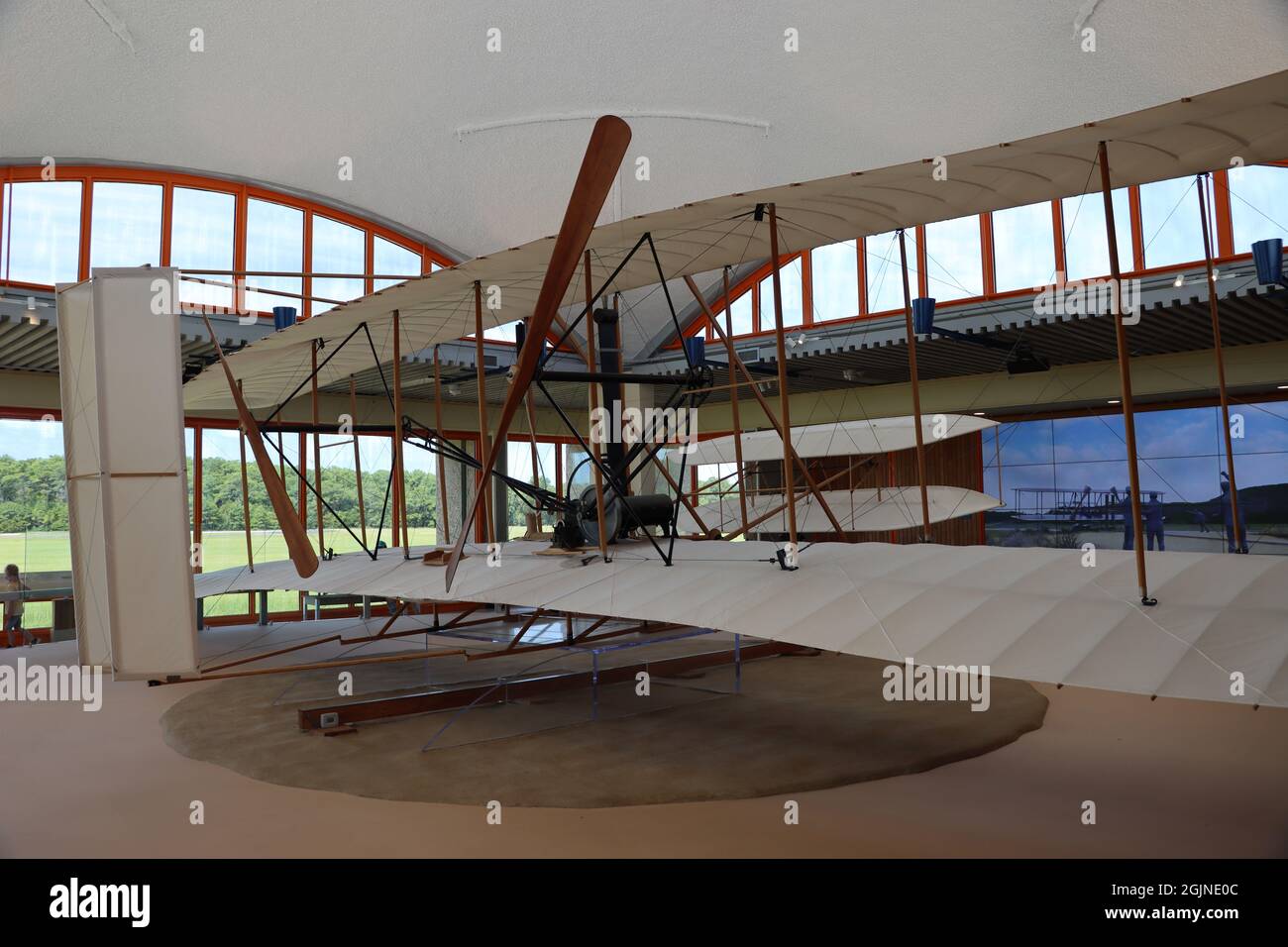 Replica of Wright Brothers 1903 Flyer in Museum at the First Flight