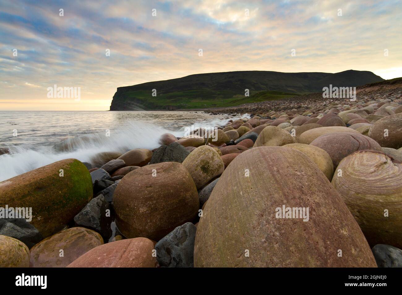 Boulders at Rackwick Bay, Isle of Hoy, Orkney Stock Photo