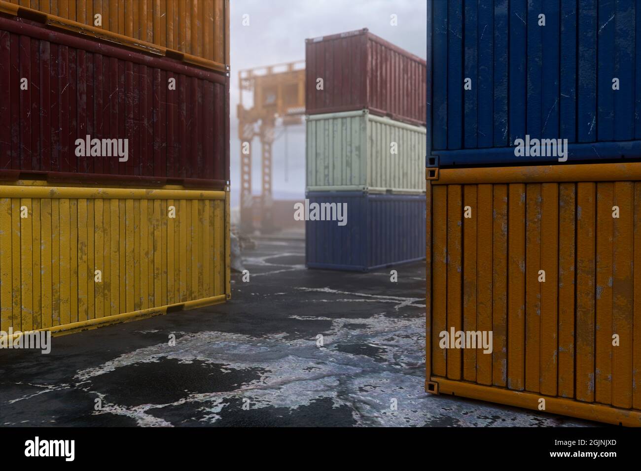 3d containers hi-res stock photography and images - Alamy