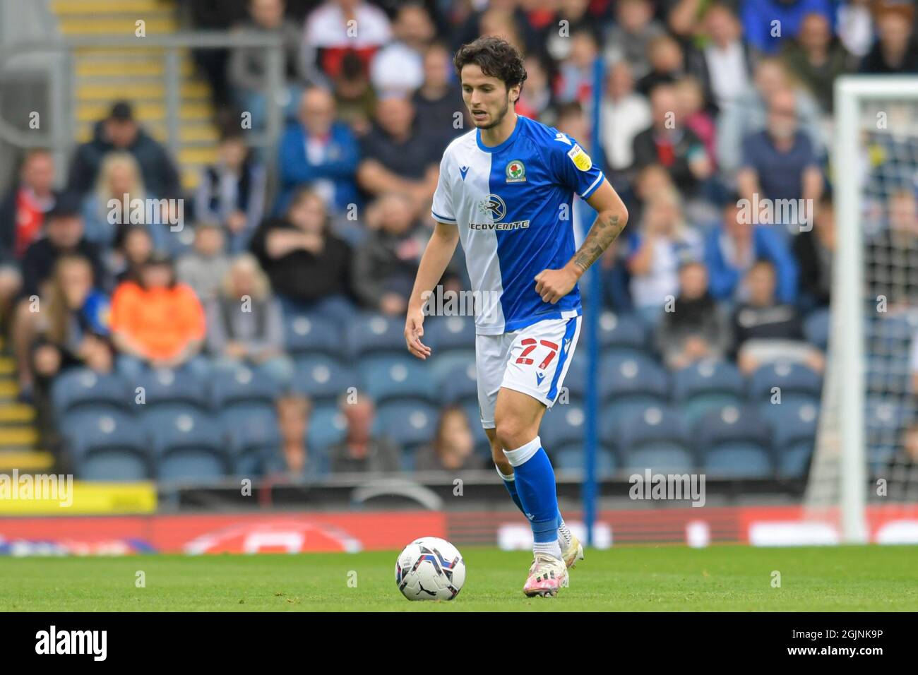 Blackburn Rovers' Lewis Travis competing with Millwall's George News  Photo - Getty Images