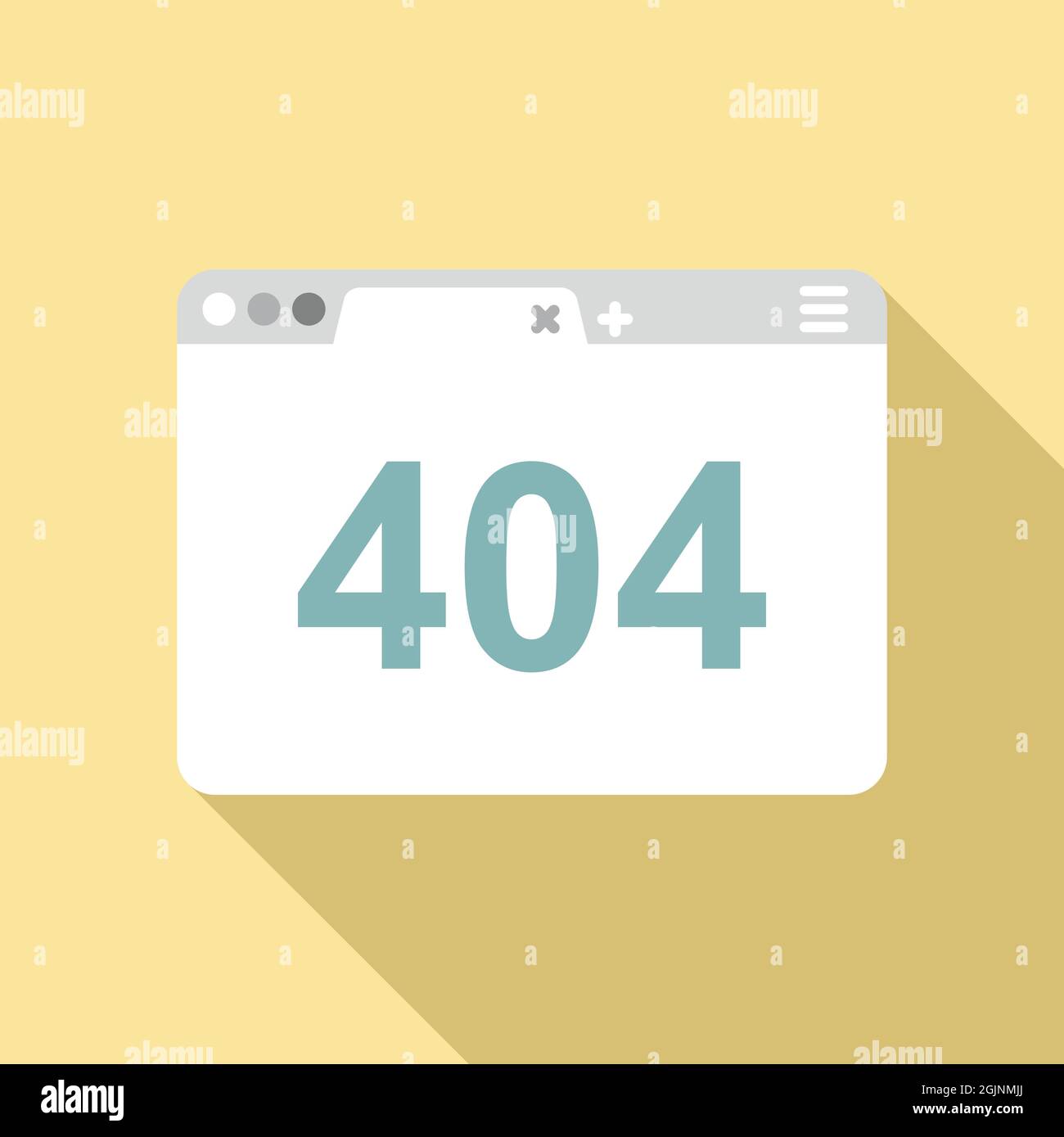 Browser error icon flat vector. Window computer Stock Vector