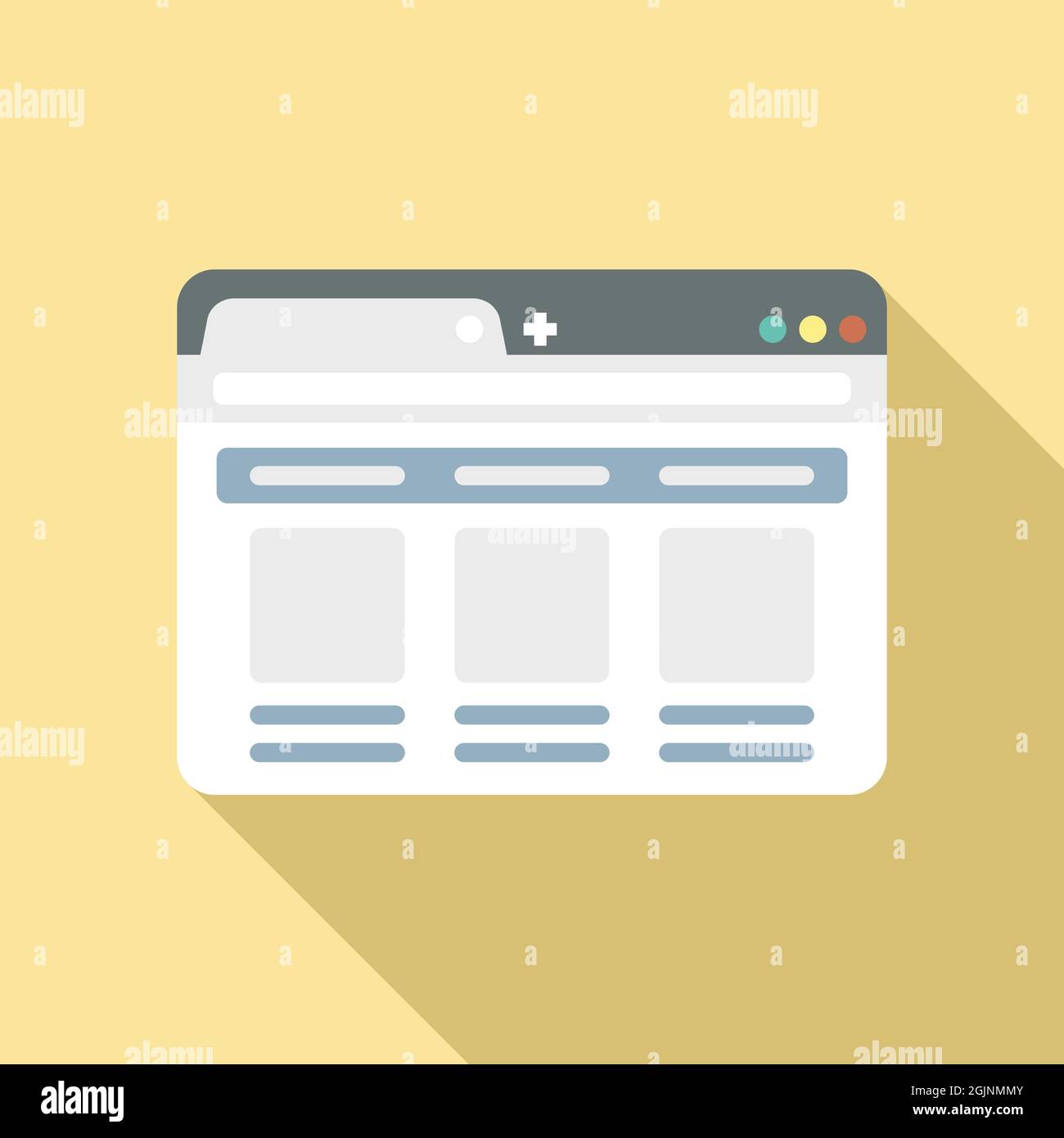 Desktop browser icon flat vector. Internet computer Stock Vector Image ...